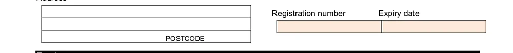 Registered cabling provider registration number and expiry fields on the ACMA TCA1