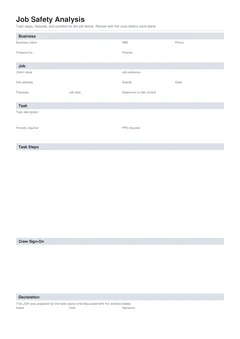 JSA form