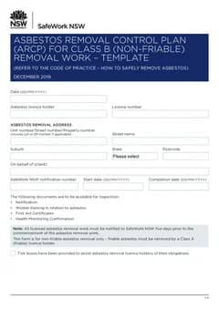 NSW ARCP Class B form