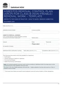 NSW ARCP Class B form