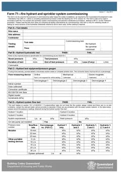 QLD Form 71 form