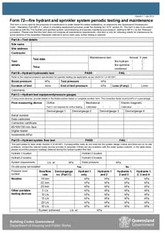 QLD Form 72 form