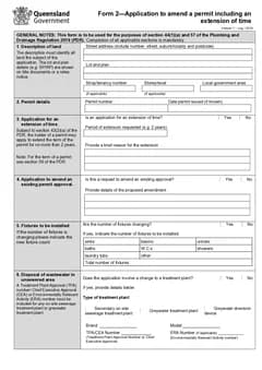 QLD Form 2 form