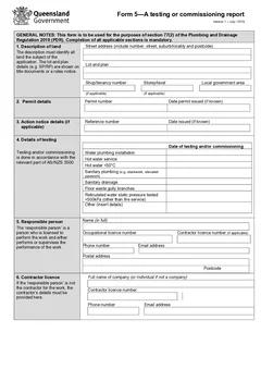 QLD Form 5 form