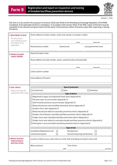 QLD Form 9 form