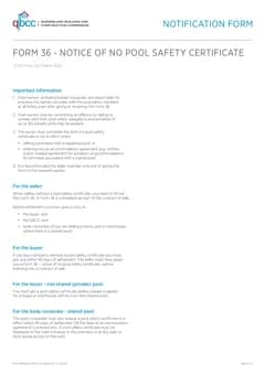 QLD Form 36 form