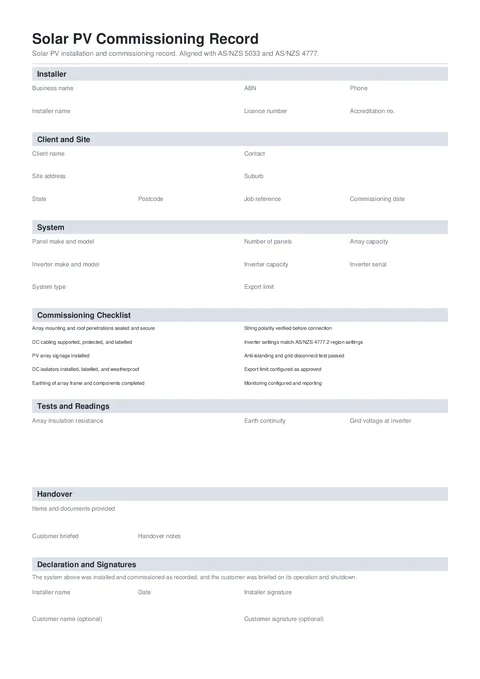 Solar Commissioning PDF preview