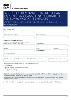 NSW ARCP Class B form preview