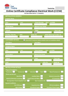 NSW CCEW form preview