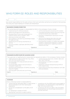 NSW WHS Roles form preview