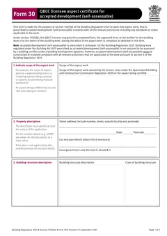 QLD Form 30 form preview