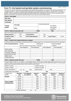 QLD Form 71 form preview