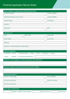 VIC Pesticide Record form preview